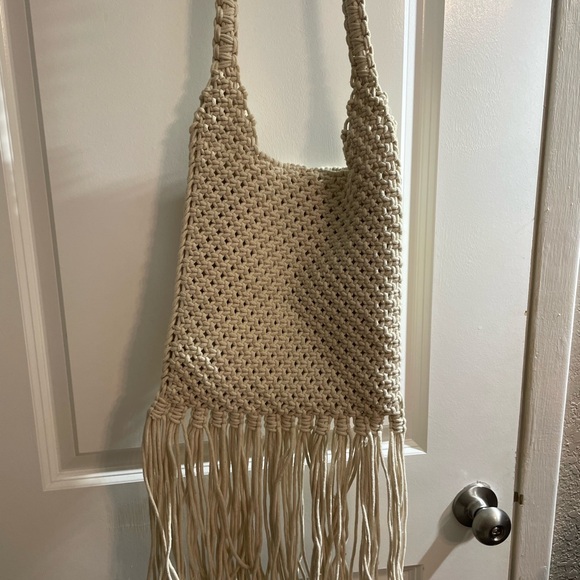 Fringe Macrame Boho Bag - Picture 3 of 4